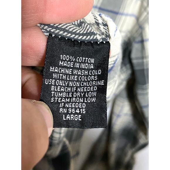 Massive Outdoor Plaid Flannel Slim Fit Button Shirt Mens L Lumberjack Western - Picture 7 of 7